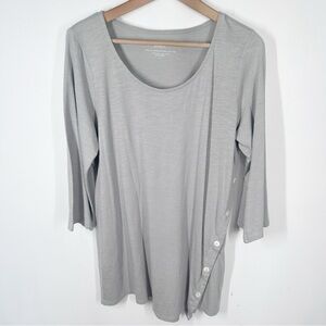 NWT J. Jill Purejill Asymmetrical Button Tunic Top Greg Size Medium